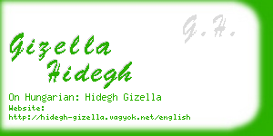 gizella hidegh business card